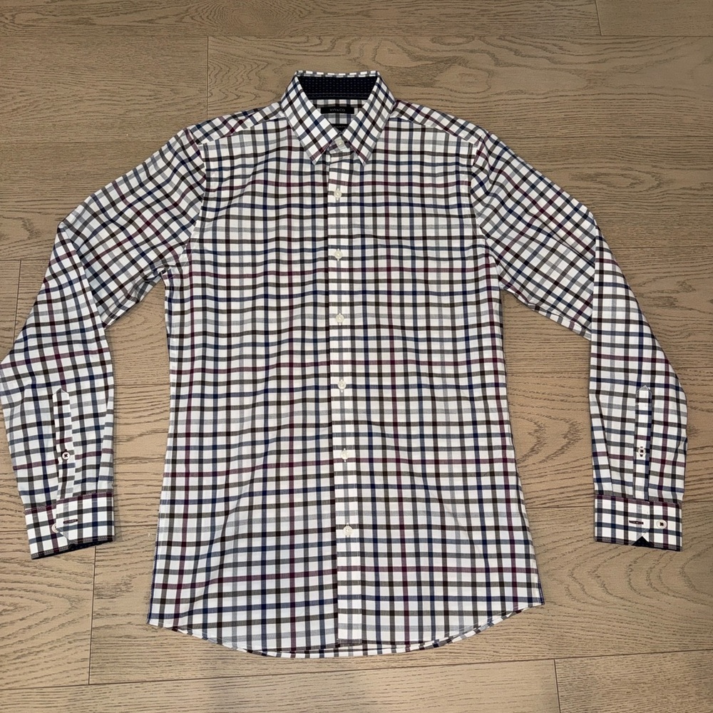 RW&CO. Men's Plaid Shirt - Black, White, Red